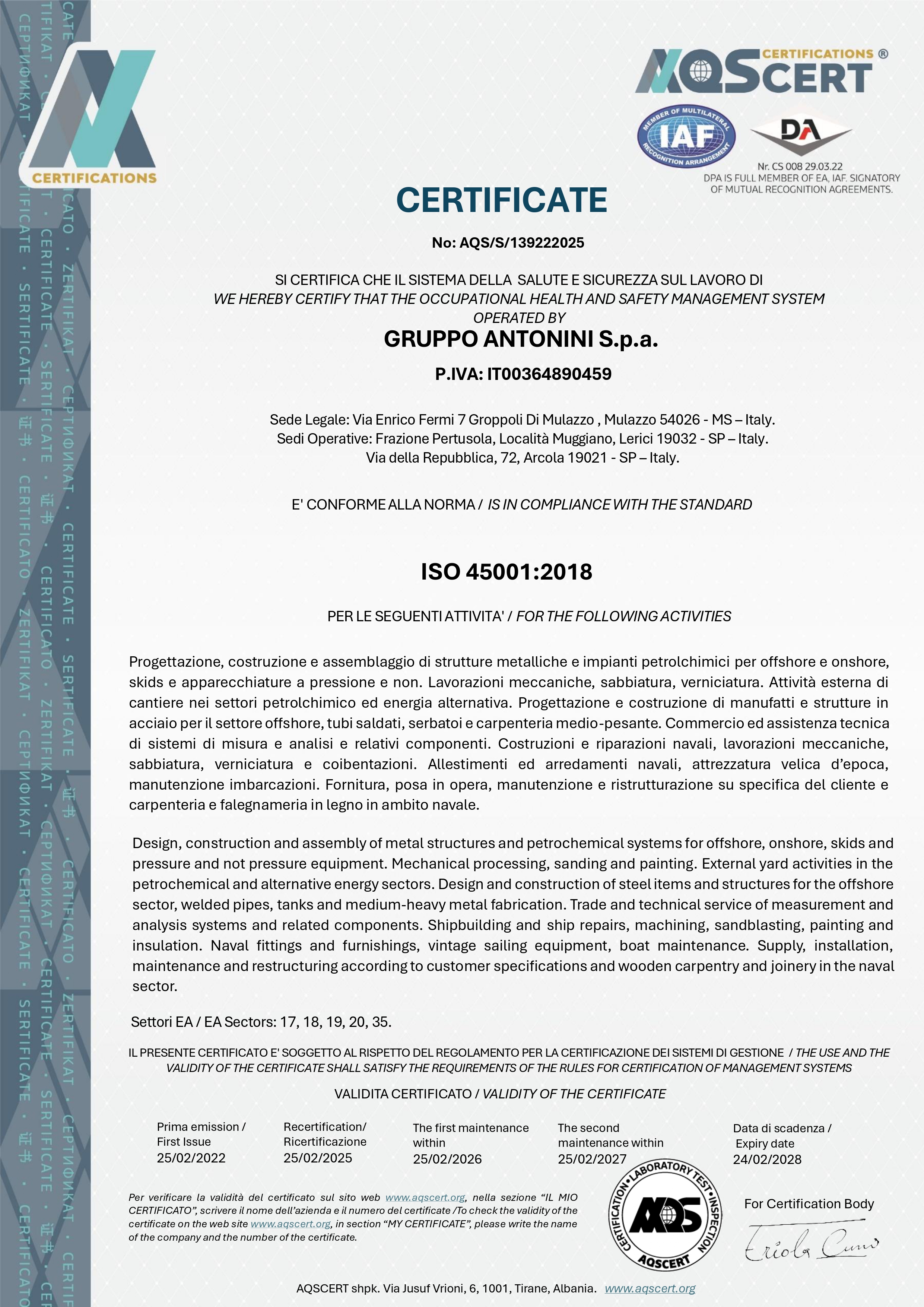 ISO 45001:2018